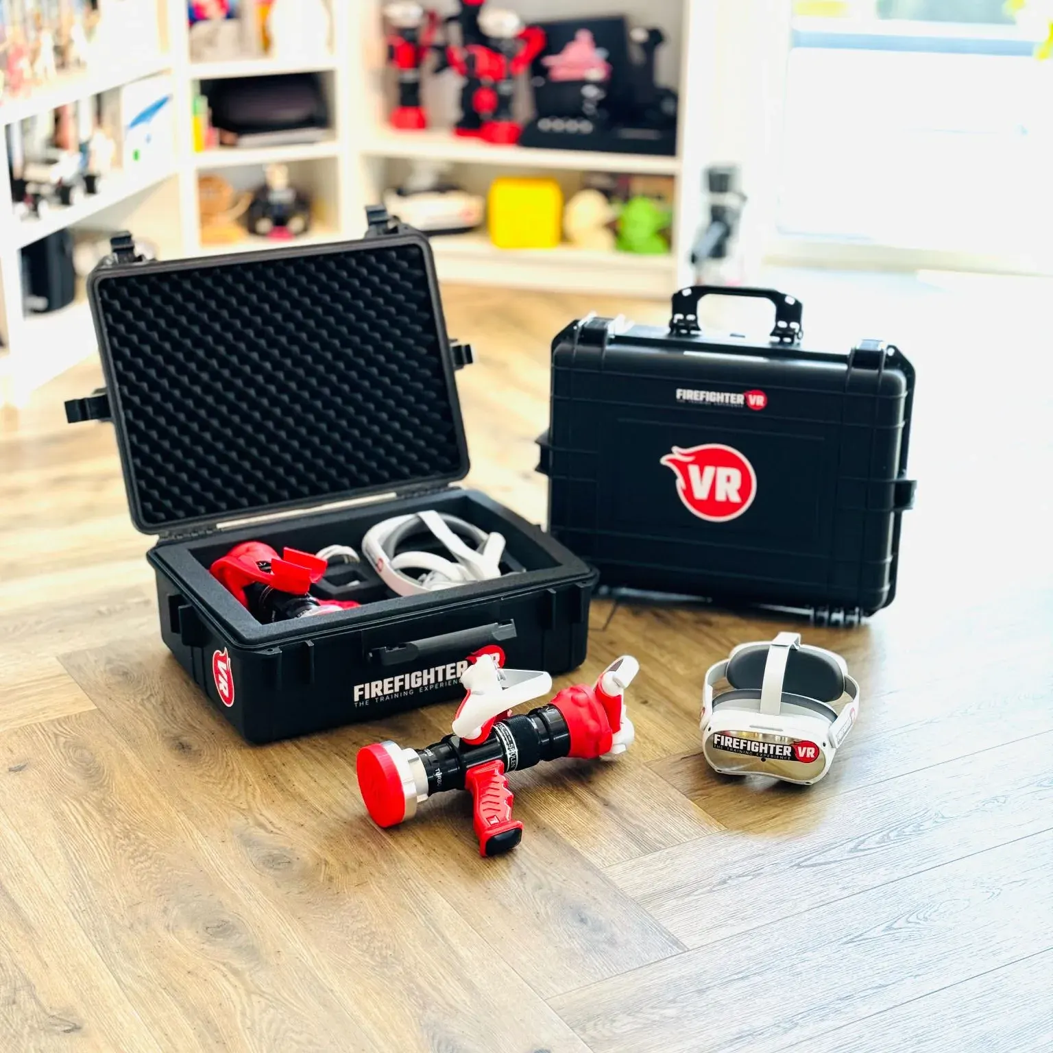 FirefighterVR mobiles All-in-One Kofferset mit VR-Brille und Zubehör