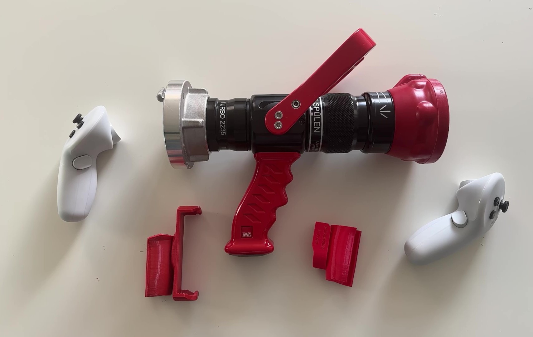 Strahlrohr mit Frontadapter, Seitenadapter und Controllern