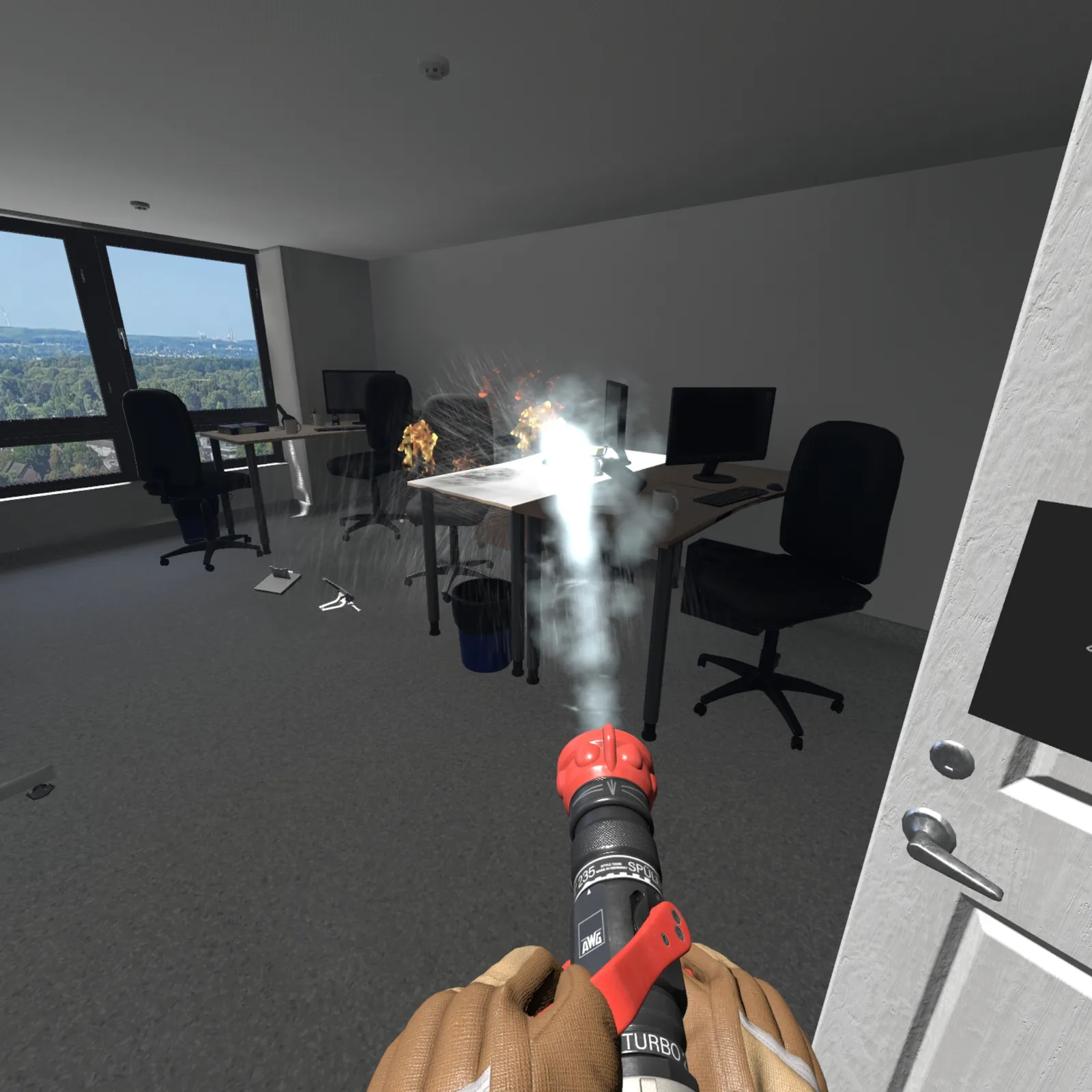 VR Bürobrand Training – Fluchtweg finden