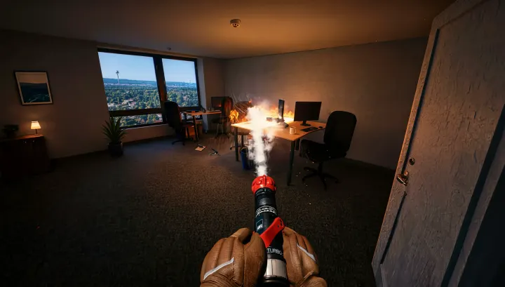 VR Bürobrand Brandschutzunterweisung Simulation