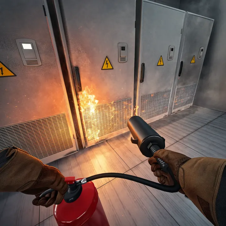 VR Elektronikbrand – Brandklasse E Szenario