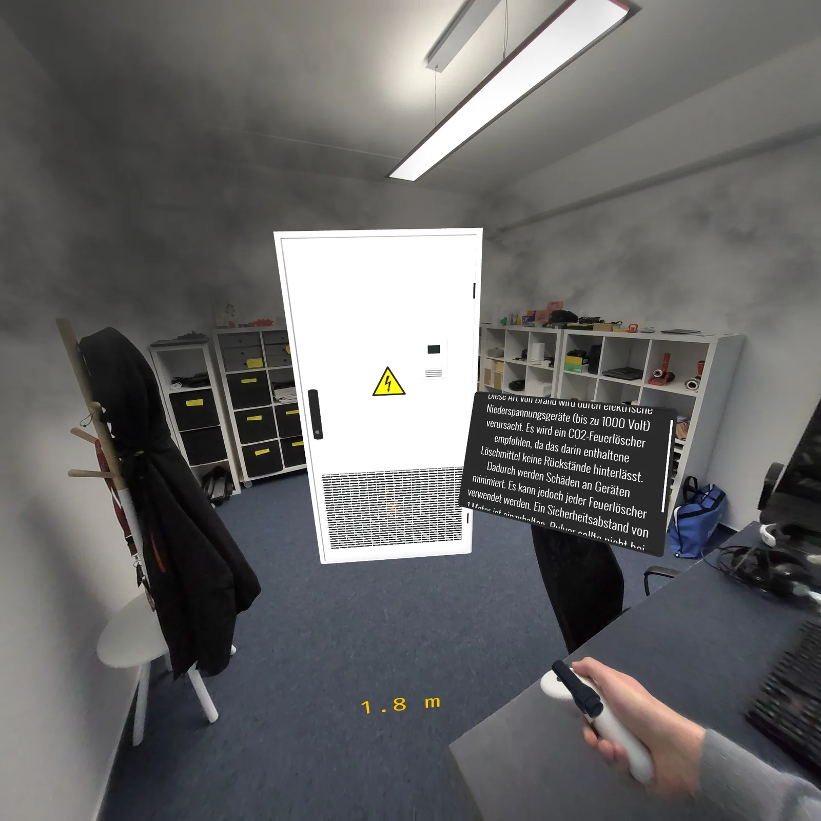 VR Feuerlöscher Training – Brandklasse A Szenario
