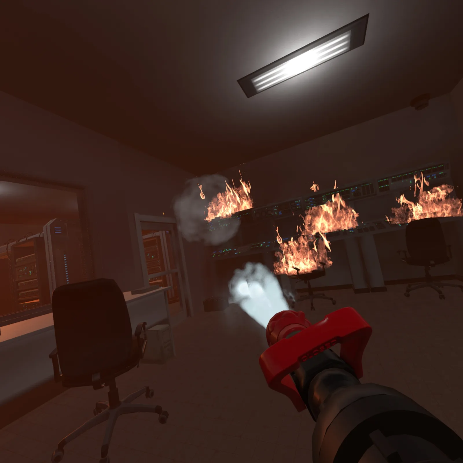 VR Flashover Training – Kühlstoß an die Decke