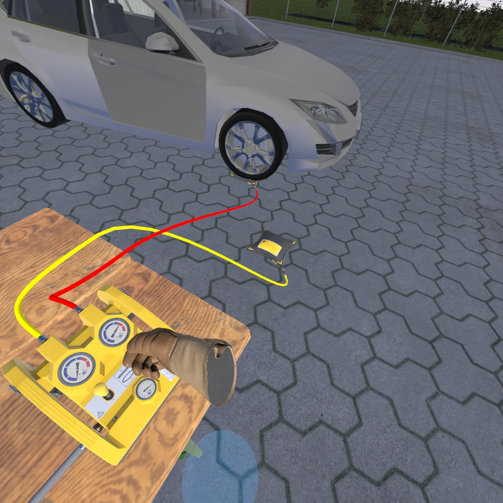 VR Notfallpneumatik Training – Lenksäule verdrängen