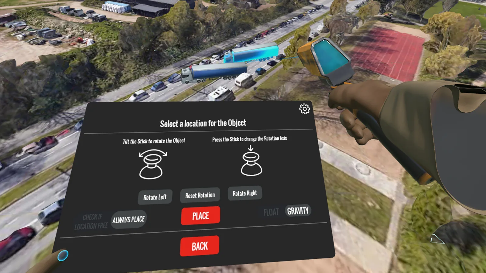 VR Planspiel Training – Einheiten positionieren