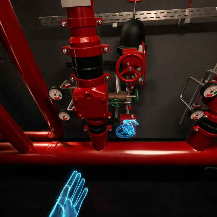 VR Sprinklerwartung und Brandmeldeanlage Training