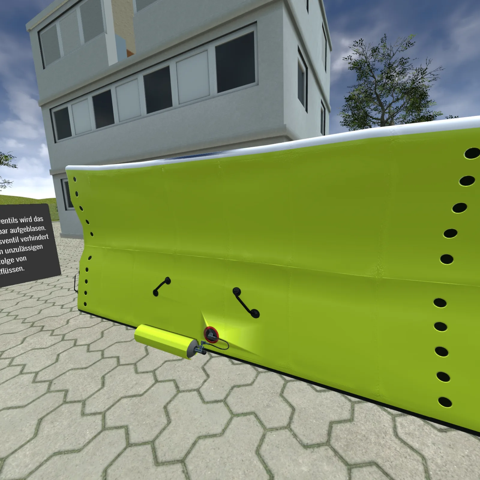 VR Sprungkissen Training – Positionierung unter Fenster
