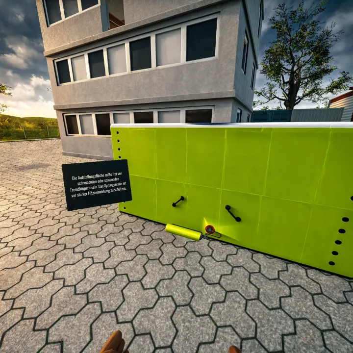 VR Sprungkissen Rettungstraining