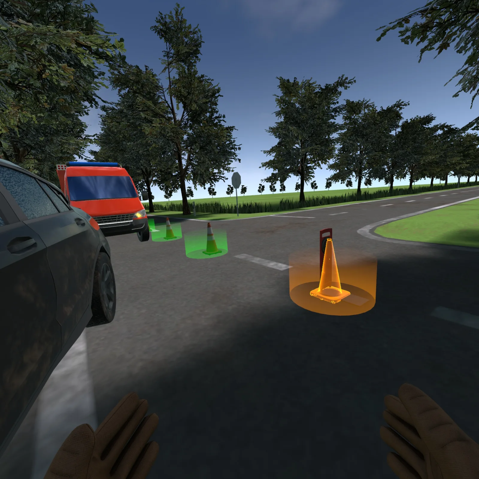 VR Unfallsicherung Training – Gefahrenbereich markieren