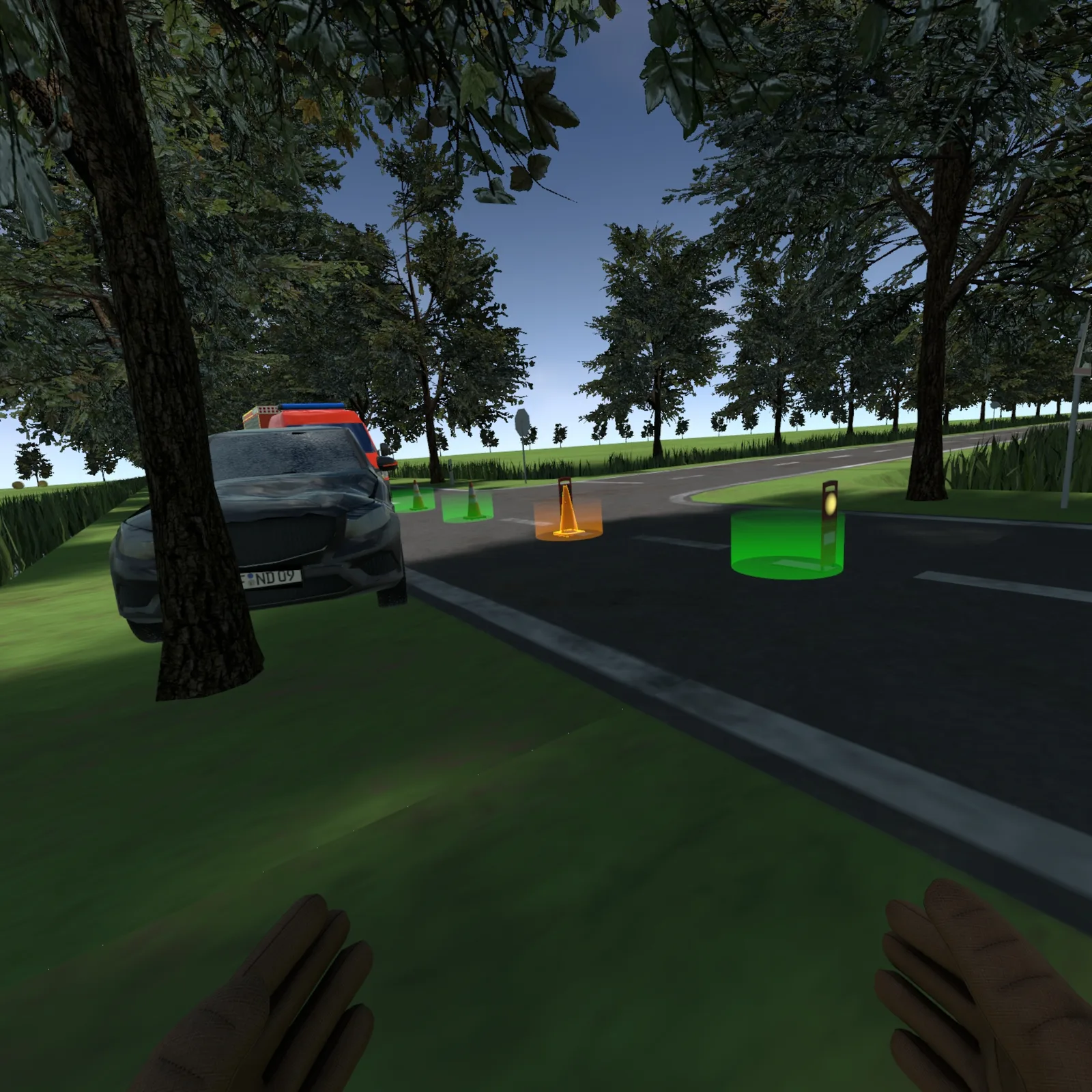 VR Unfallsicherung Training – Rettungsgasse bilden
