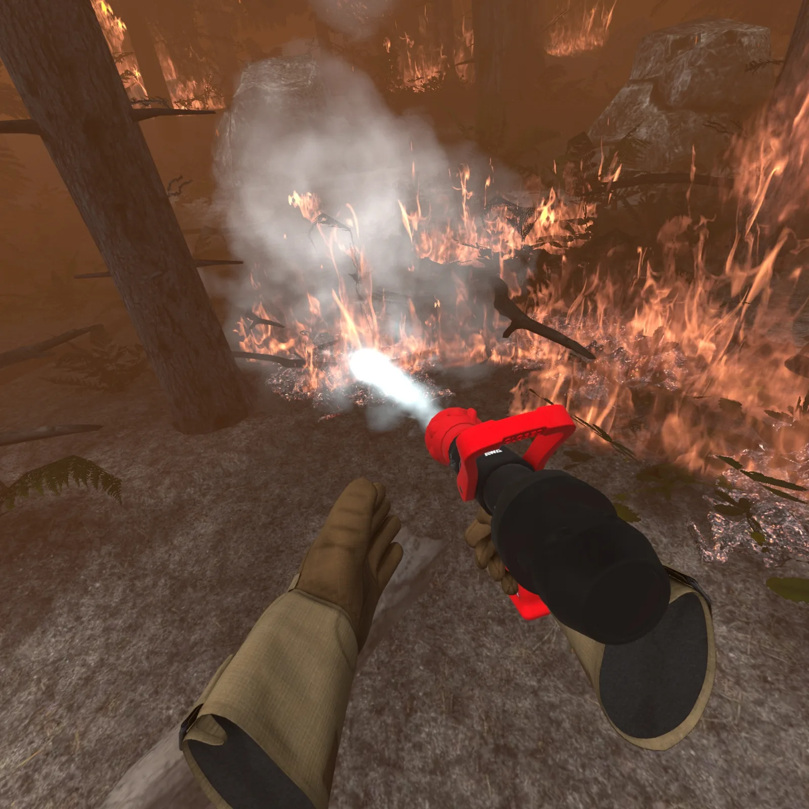 VR Waldbrand Training – Windeinfluss auf Brandverlauf