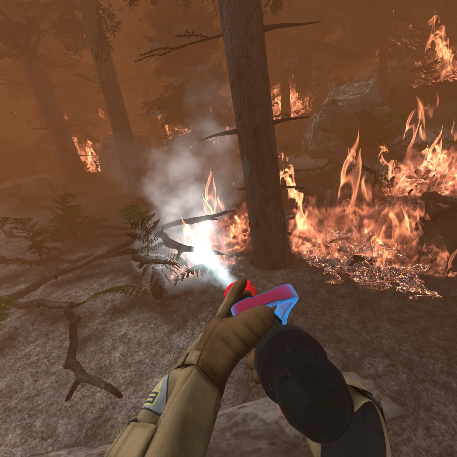 VR Waldbrand Training – Glutnester erkennen