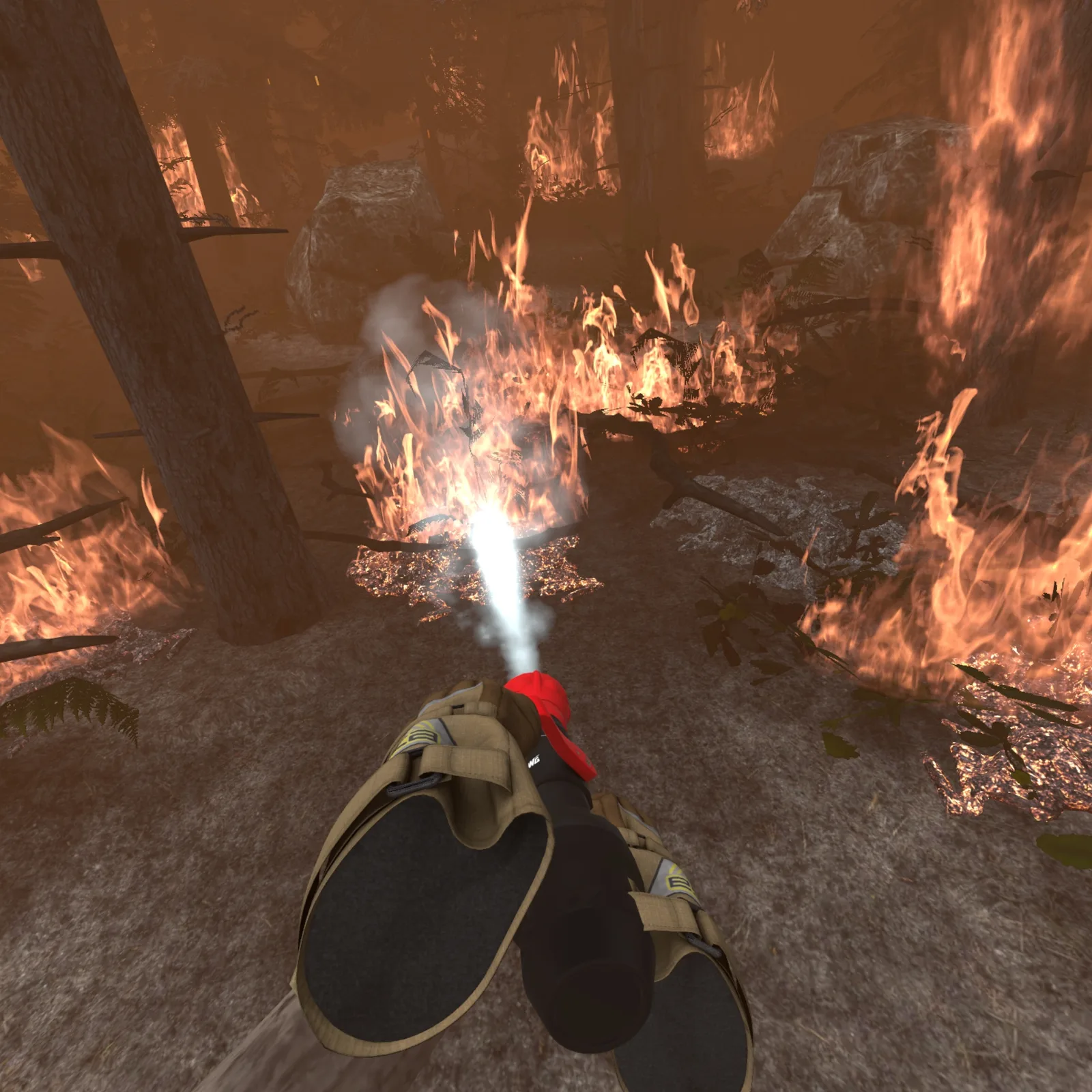 VR Waldbrand Training – Brandschneise anlegen